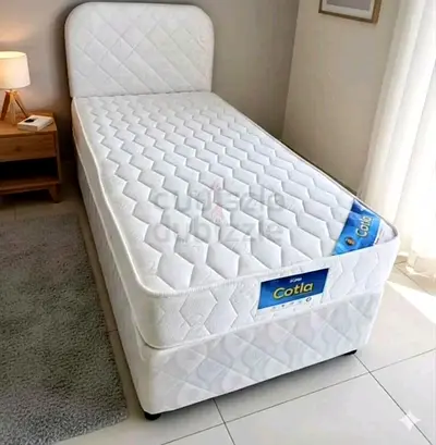 Comfortable Single Bed with Mattress Spring mattress