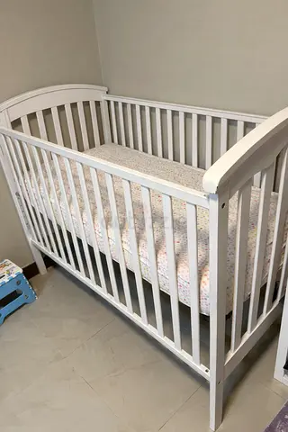 White Wooden Crib