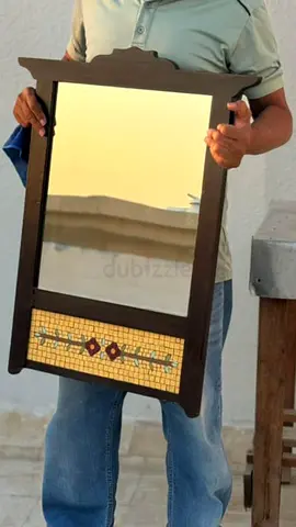 Charming Traditional Mirror with Mosaic Accent