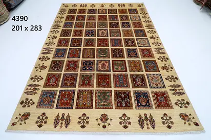 2x3 m afghan handmade natural wool carpet rug vegetable dye colors fully natural