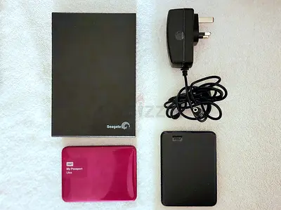 SEAGATE 2TB EXTERNAL EXPANSION DRIVE + WD MY PASSPORT ULTRA 1TB + ELEMENTS 1TB DRIVE – JUST Dhs 450