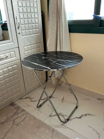 Stylish Foldable Marble-top Table