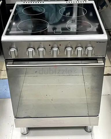 Bompani Electric ceramic 4 hobs cooking range 60X60 stove  oven fan