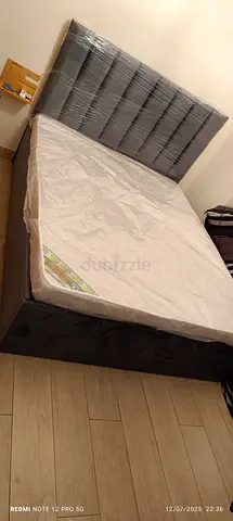 Family size storage bed with mattress brand new selling