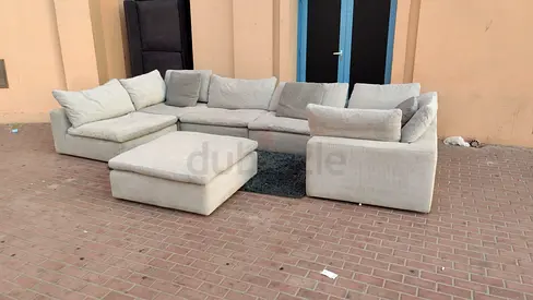 Perfect Condition Pan Home pianca Sofa with footstool