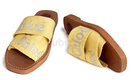 Chloé Yellow Slide Sandals