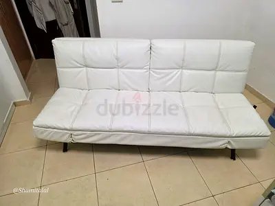 Stylish White Sofa Bed leather