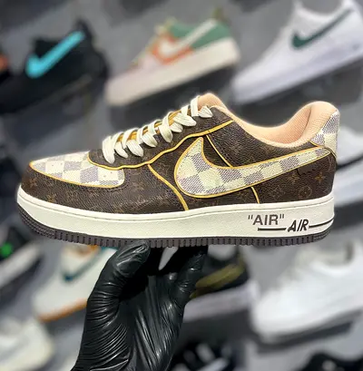 Nike Air Force 1 Low – Brown Monogram Style