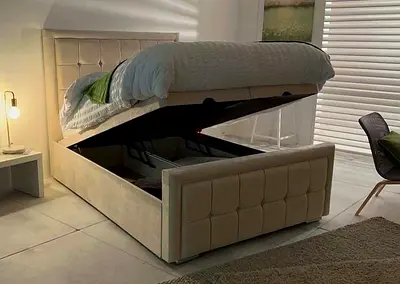 Brand New Luxury King Size Fully Customisable Hydraulic Storage Bedframe