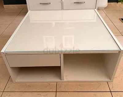 IKEA White Coffee Table with Storage with wheels