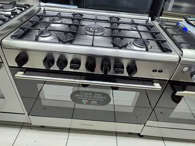 BOMPANI full gass cooking range 5 burner full heavy duety cooker 90x60 stove