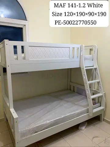 Stylish White Bunk Bed MAF 141-1.2