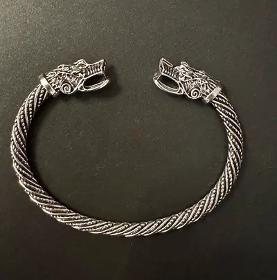 Viking Bracelet Wolf Head
