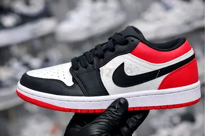 Nike Air Jordan 1 Low – Black/White/Red size 39-46