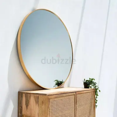 HomeKode Wall Mirror Gold Round 60x60 cm
