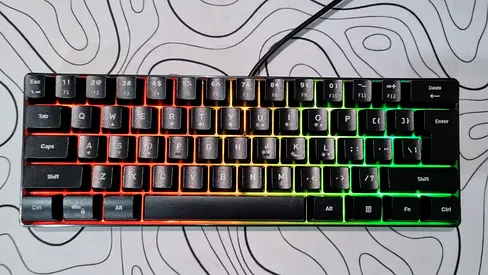 Black Gaming Keyboard 60% with LED’s For Sale