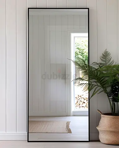 Full-Length Wall Mirror with Stylish Frame