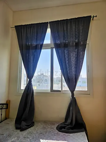 IKEA Elegant Grey Curtains with Roads for Stylish Windows 300cm H × 200 cm W