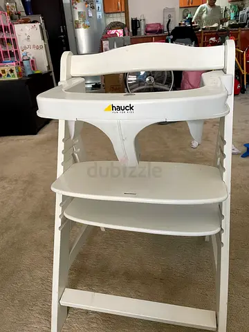 Hauck Wooden High Chair with Safety Harness  Tray