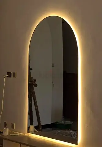Elegant Frameless LED Backlit Arch Mirror