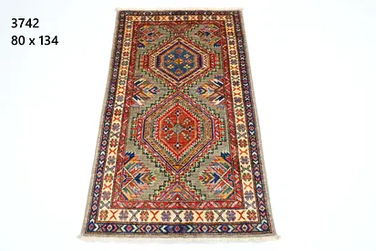80 x 134 beautiful kazak afghan handknotted carpet rug door mat