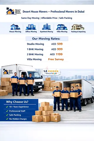 Desert Home Movers, Movers and Packers Dubai, Furniture Shifting, Affordable Movers