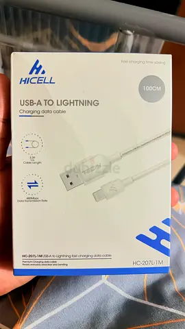 HICELL USB-A to Lightning Charging Data Cable - 100CM