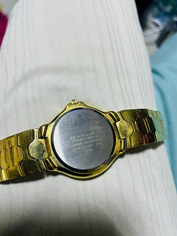 24 karat  Gold plated Watch with Unique Back Design