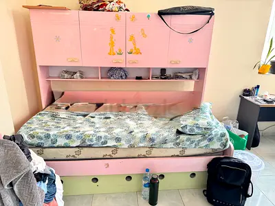 Cute Pink Baby Bed with Storage