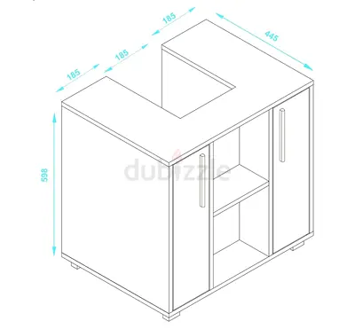 Modern U-Shaped Cabinet for Storage