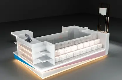 Futuristic Illuminated Retail Kiosk Design