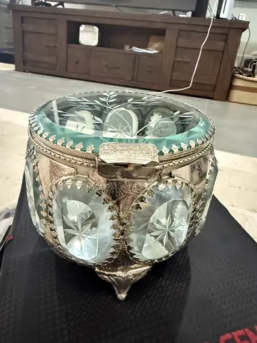 Antique Perfume Bottle Box | Glass jewel box