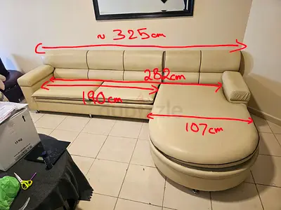 HUGE DISCOUNT Luxury Leather L Shape Sofa Large Size