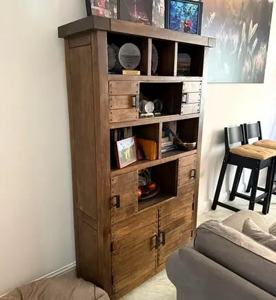 Stylish Wooden Bookcase with Storage
