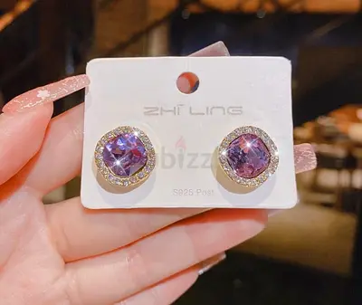 Elegant Purple Earrings
