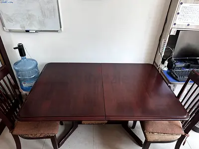 Quality Wooden Dining Table (adjustable) with Four Chairs