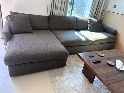 Premium Quality CrateBarrel Lounge Deep feather filled L Shape Sofa
