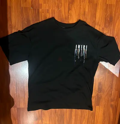 Amiri Paint  Drip Black T-Shirt (negotiable)