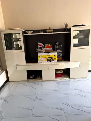 Modern White TV stand