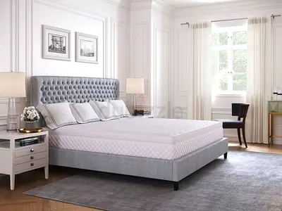 Light Gray *200*200* Super king Size Bed Available