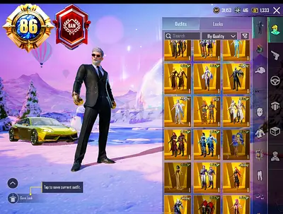 PUBG ACCOUNT  450 MYTHICS X 86 LOADED COLLECTION IN CHEAP