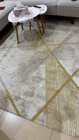 Modern Abstract Area Rug with Geometric Patterns