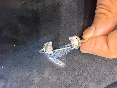 Cute Cat-Themed Adjustable Bracelet for kids 925 silver with Rodium finish