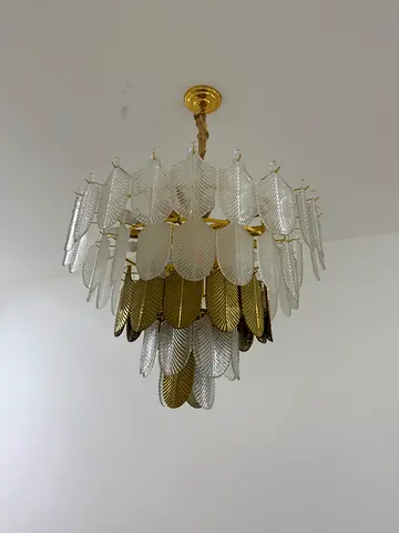 Elegant Feathered Chandelier