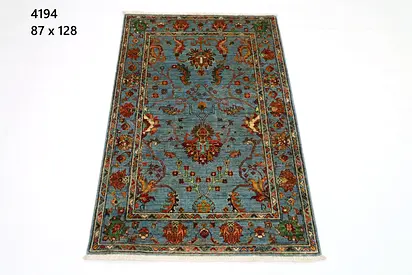 87x128 cm sultani afghan handmade carpet rug
