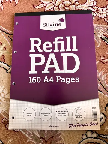 Silvine Refill Pad - 160 A4 Pages