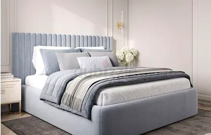 Light gray 200*200 king size bed