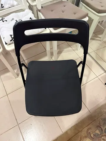 Ikea Compact Black Folding Chair for Easy Storage