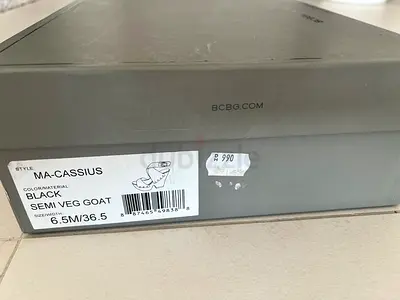 Authentic BCBG  Platform Sandals – Black Leather | Size 36.5