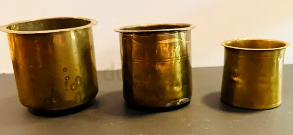 Vintage Brass Tins Set